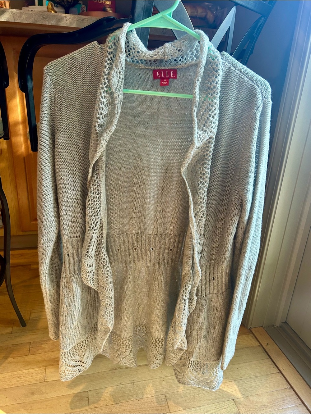 Open-Front Women’s Knit Cardigan with Tie Detail and Belt